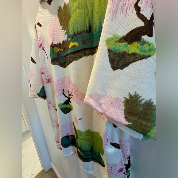 Nike Cherry Blossom Mesh Button Up Shirt - Picture 3 of 9